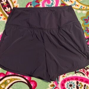 Spyder Women's Black Athletic Shorts with High Waistband